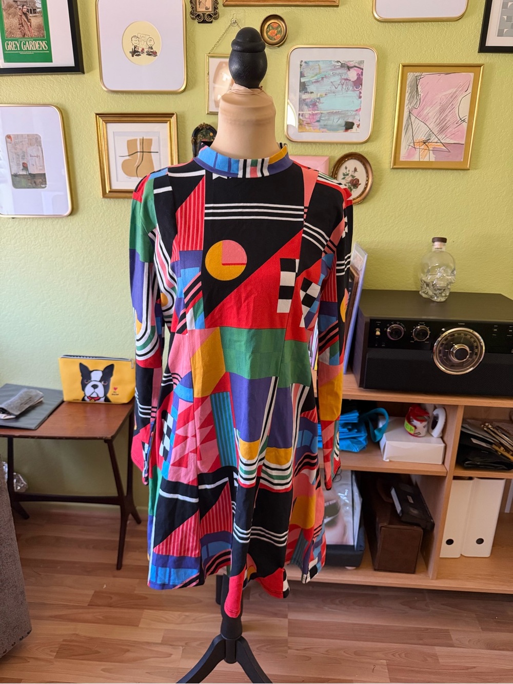 NWT Nooworks Tonya Dress in Ansley Geometric Print - Size 2X - Picture 2 of 5